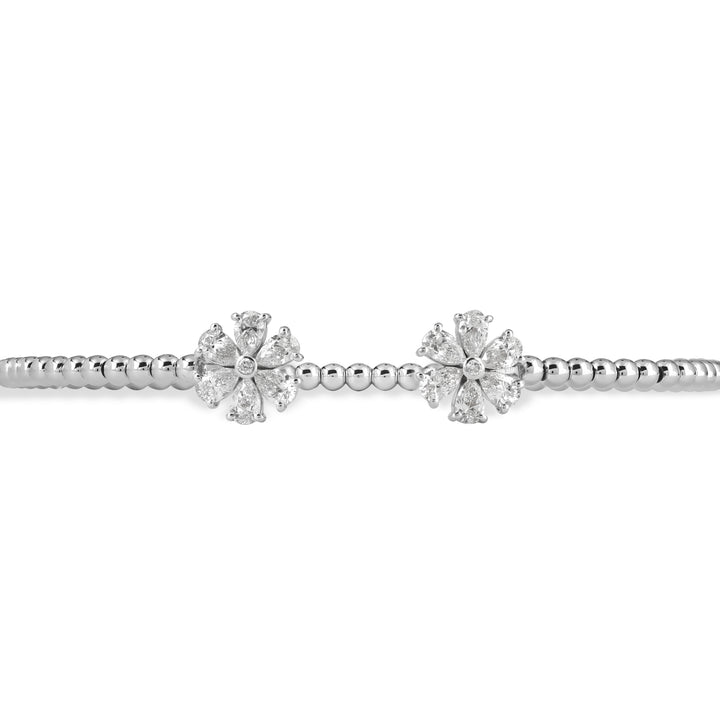  diamond flowers Bangle