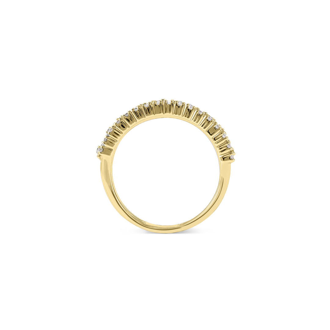DILARA Yellow Gold Layers diamond ring