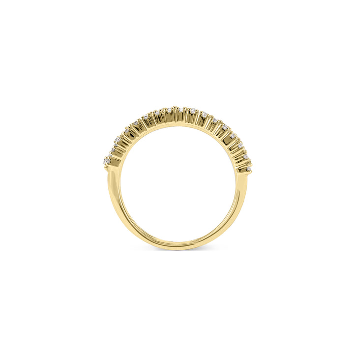 DILARA Yellow Gold Layers diamond ring