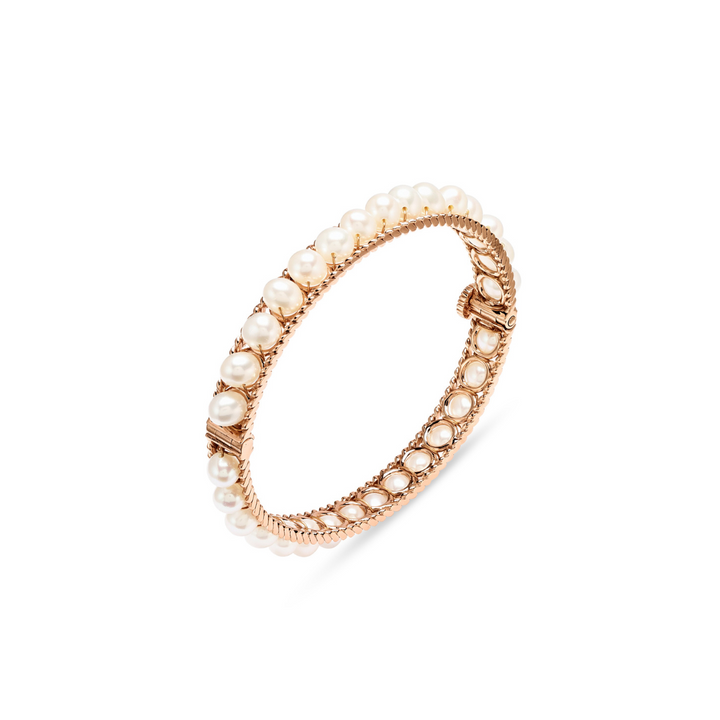 BAHR Rose Gold White Pearl Bangle