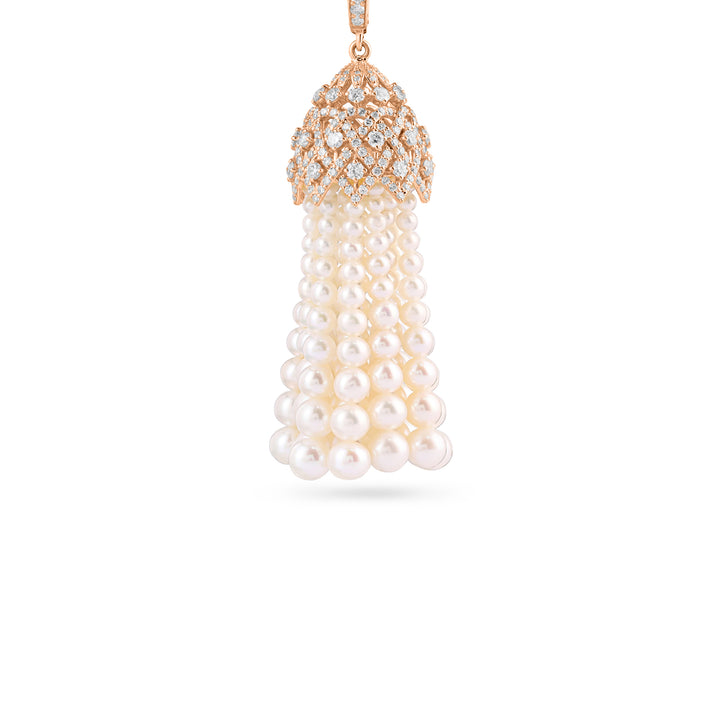BAHR Rose Gold Diamond Pearl Earring