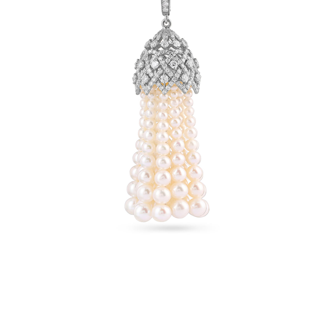 BAHR White Gold Diamond Pearl Earring