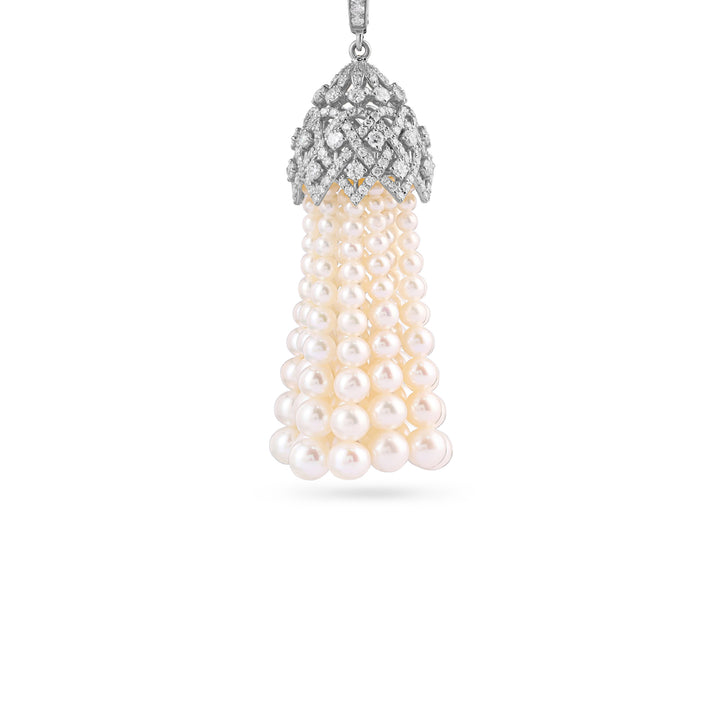 BAHR White Gold Diamond Pearl Earring
