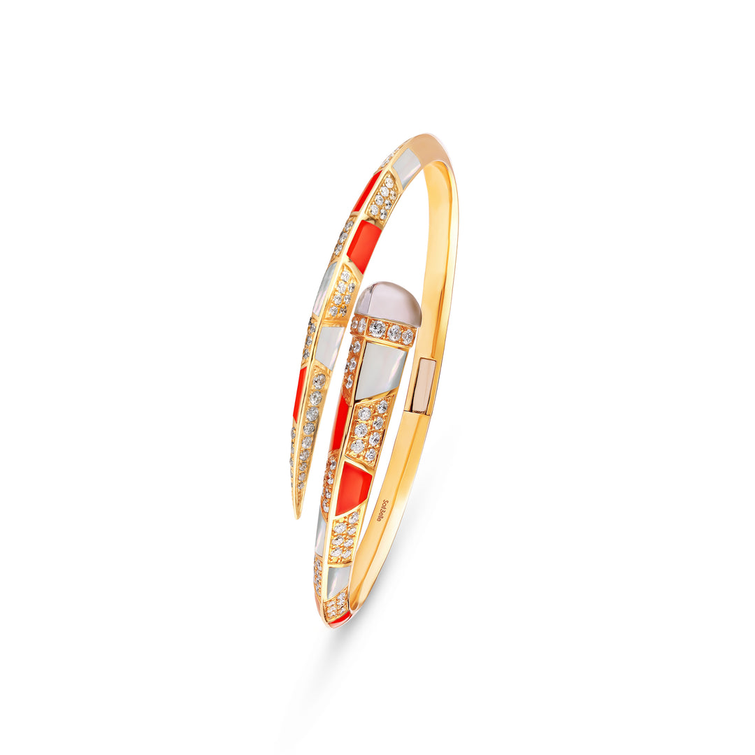 ARTISTRY Yellow Gold Bracelet With Natural Smoky Quartz