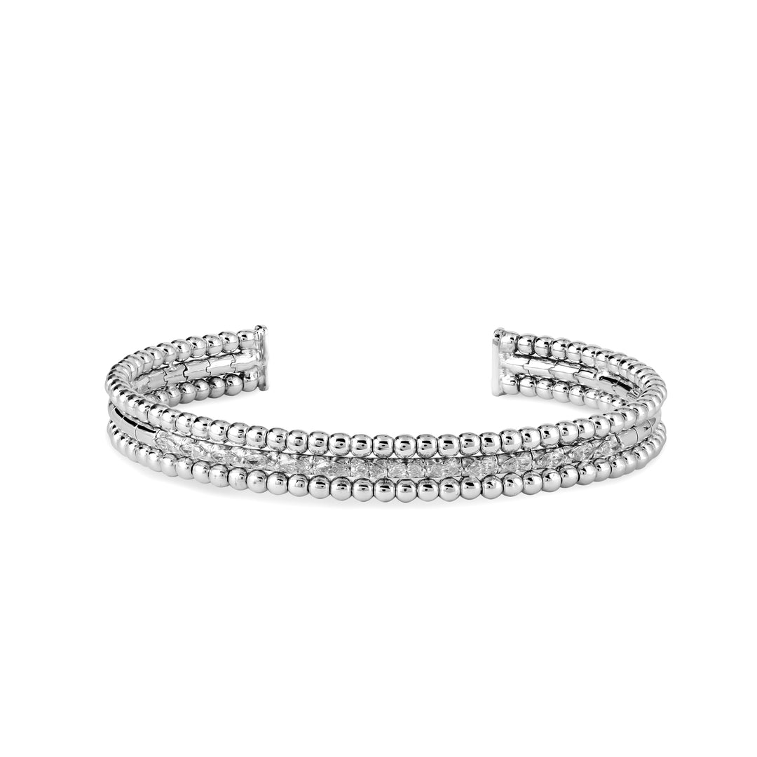 Lucien White Gold Diamond and Bubble Bangle