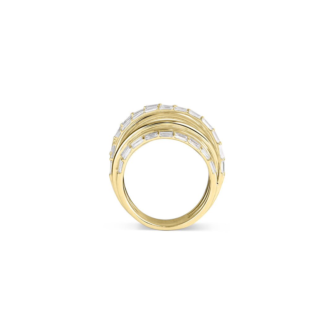 DILARA Yellow Gold Overlapping Diamond Ring